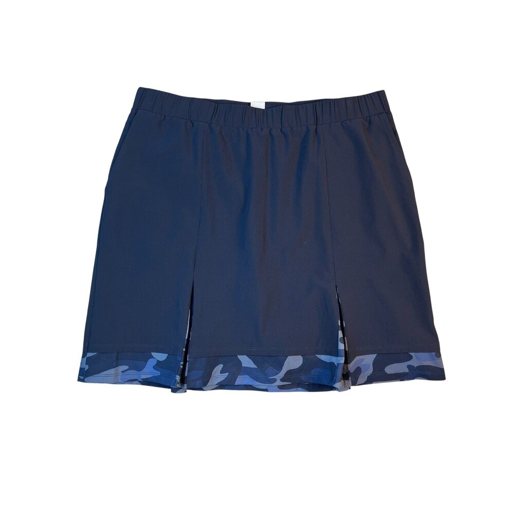 Chico's Zenergy Blue Camo Activewear Pleated Skort  Size 10 (1.5)  Golf Casual
